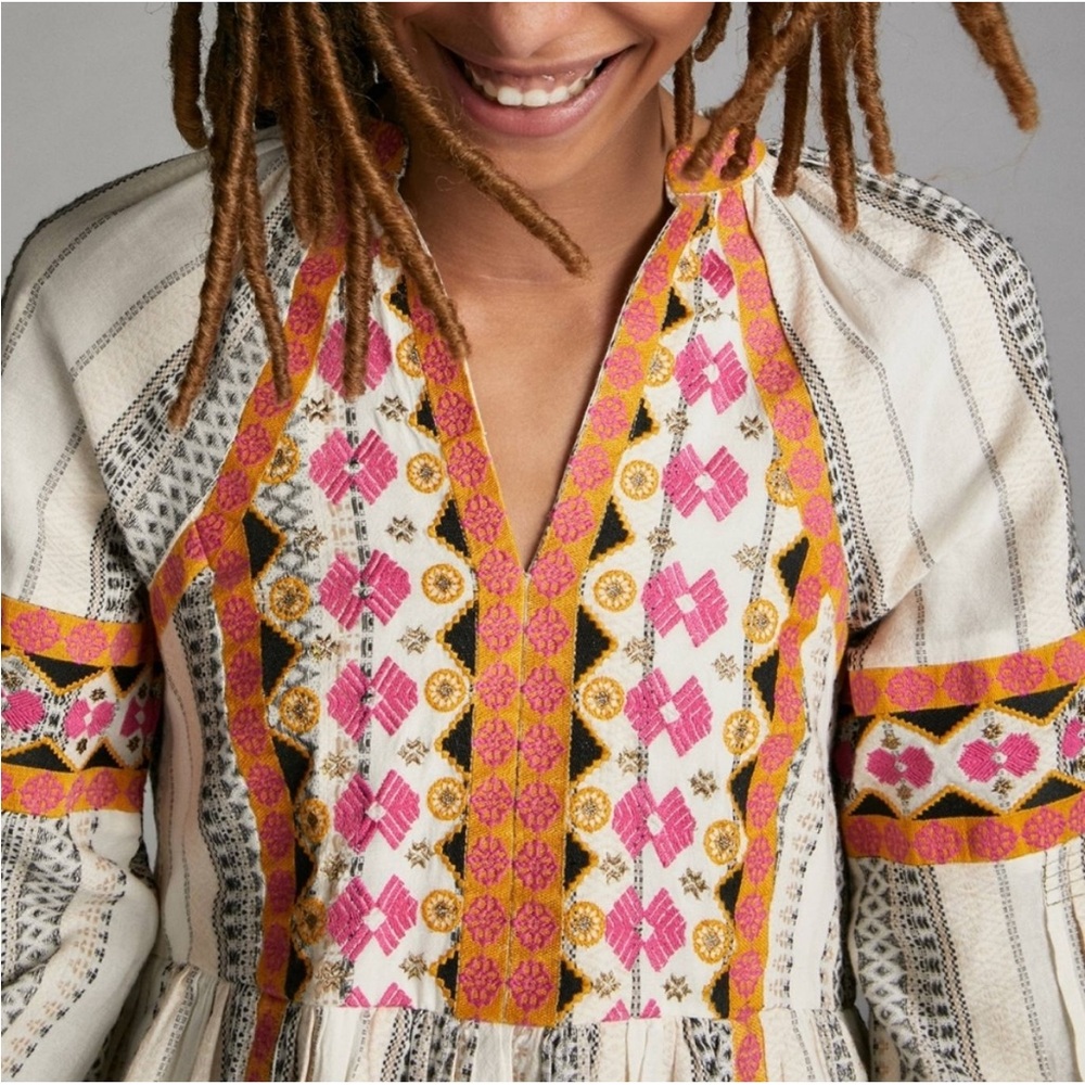 Anthropologie Lottie embroidered Dress - Picture 5 of 11